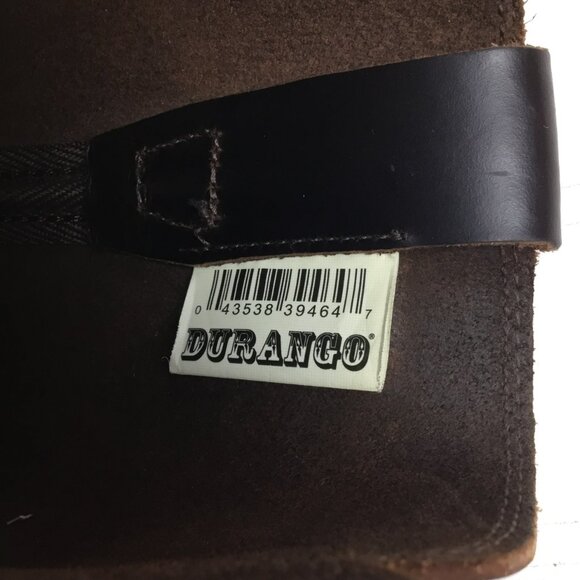 Vintage Durango Mens 11" Harness Western Square Toe Boot Brown Leather Size 9.5E - Picture 15 of 15